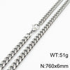 Wholesale Simple Style Solid Color Titanium Steel Chain Necklace