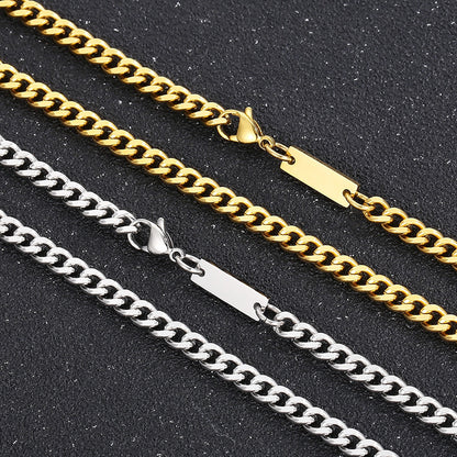 Simple Style Geometric Solid Color Stainless Steel Bracelets Necklace