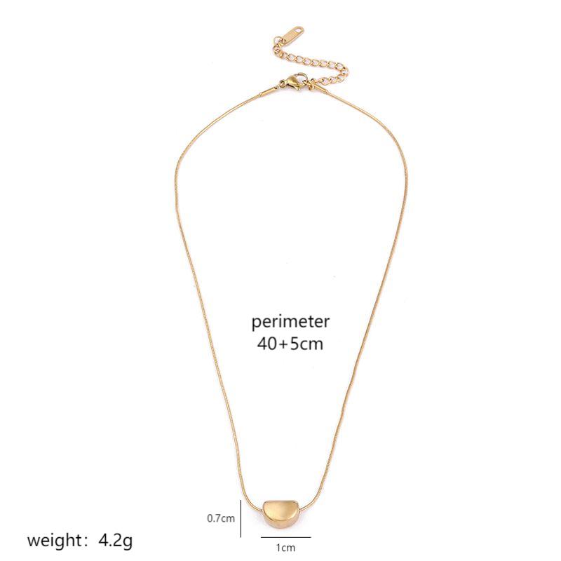 Wholesale Simple Style Classic Style Geometric Heart Shape Stainless Steel Plating 18k Gold Plated Pendant Necklace