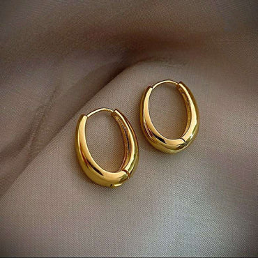 1 Pair Vintage Style Simple Style U Shape Solid Color U Shape Polishing Plating Alloy Gold Plated Silver Plated Ear Clip