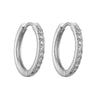 1 Pair Casual Simple Style Classic Style Round Plating Inlay Copper Zircon 18k Gold Plated Hoop Earrings