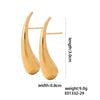 1 Pair Simple Style Water Droplets Polishing Plating Stainless Steel Gold Plated Ear Studs