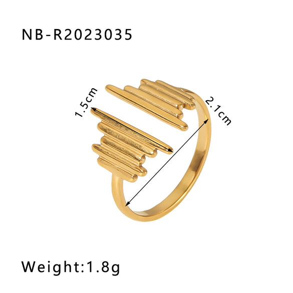 Ig Style Basic Simple Style Four Leaf Clover Heart Shape Flower Stainless Steel Plating 18k Gold Plated Open Rings