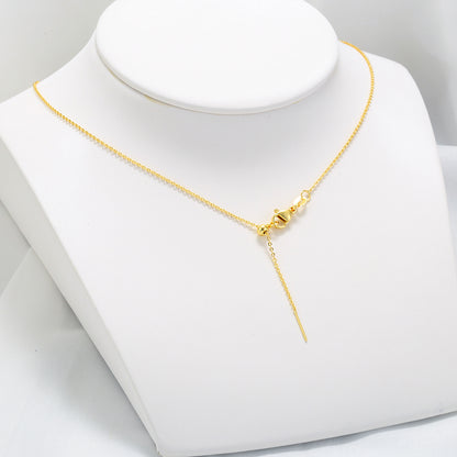 Simple Style Solid Color Copper Plating 18k Gold Plated Necklace