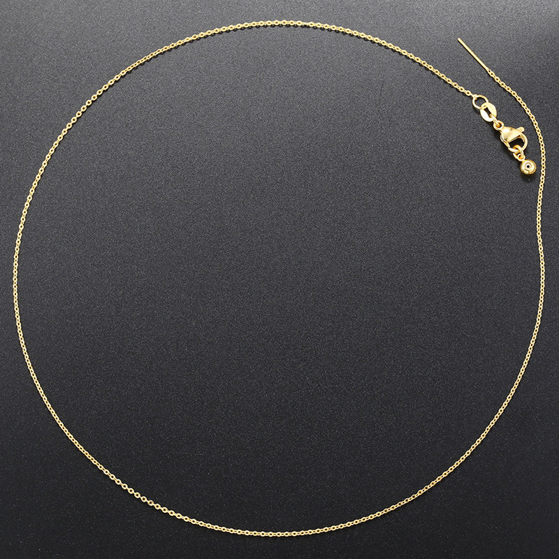 Simple Style Solid Color Copper Plating 18k Gold Plated Necklace