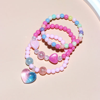 Princess Cute Sweet Clouds Ice Cream Heart Shape Arylic Resin Girl's Bracelets