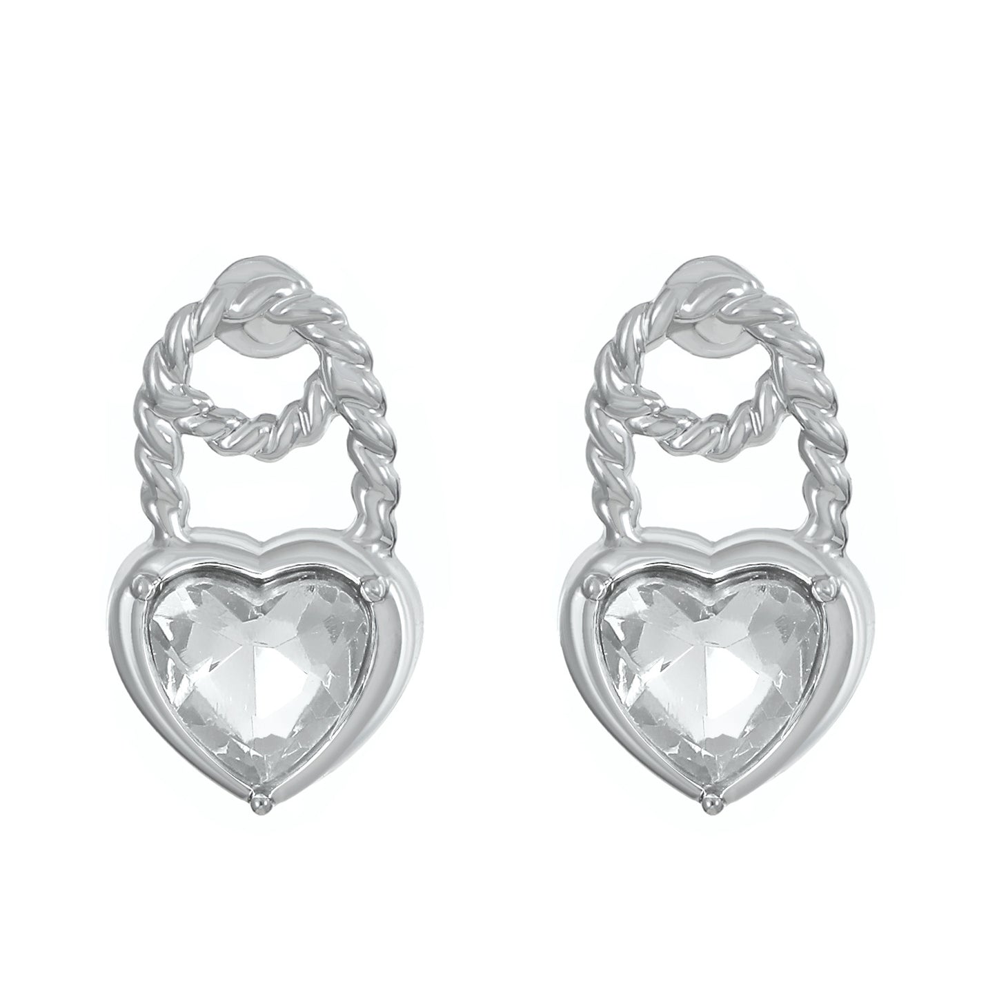 Sweet Heart Shape Alloy Plating Inlay Zircon Women's Jewelry Set