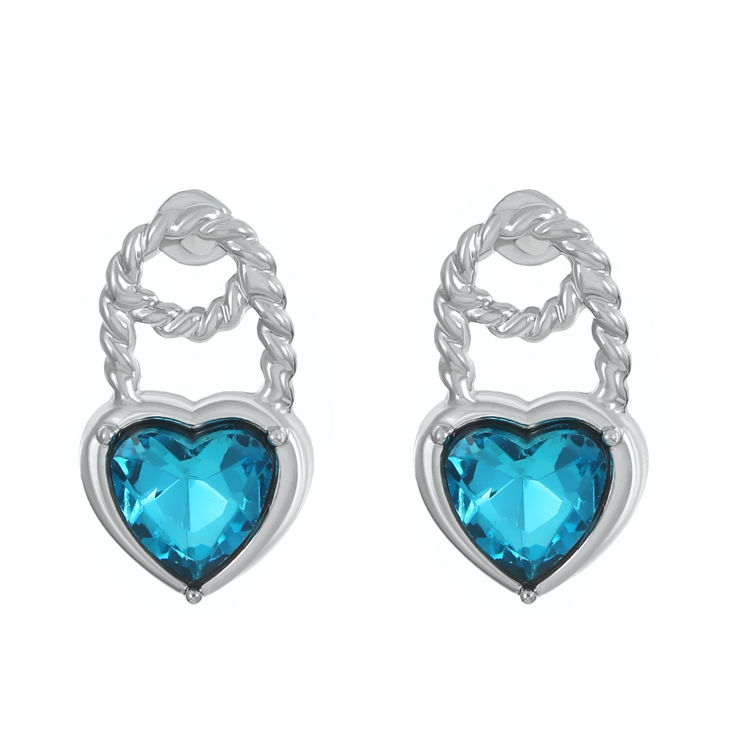 Sweet Heart Shape Alloy Plating Inlay Zircon Women's Jewelry Set