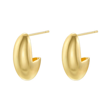 1 Pair Casual Modern Style Simple Style Round Water Droplets Plating Copper 18k Gold Plated Ear Studs
