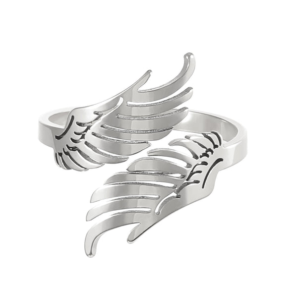 Retro Geometric Stainless Steel Plating Open Rings