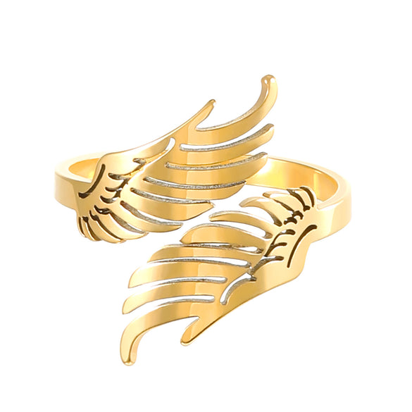 Retro Geometric Stainless Steel Plating Open Rings