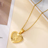 Sweet Letter Stainless Steel Copper Plating Inlay Zircon 18k Gold Plated Pendant Necklace
