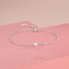 Casual Round Solid Color Sterling Silver Plating Inlay Zircon Silver Plated Bracelets