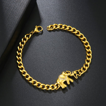 Vintage Style Elephant Copper Plating 18k Gold Plated Bracelets
