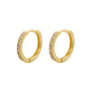 1 Pair Ig Style Casual Simple Style Round Plating Inlay Copper Zircon 18k Gold Plated Hoop Earrings
