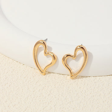 1 Pair Nordic Style Vintage Style Heart Shape Plating Alloy Ear Studs