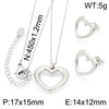 Basic Heart Shape Stainless Steel Titanium Steel Plating Jewelry Set