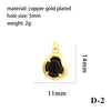 Simple Style Oval Water Droplets Heart Shape Stone Copper Plating Inlay Zircon 18k Gold Plated Charms