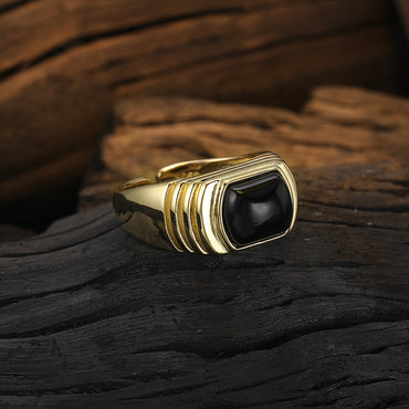 Simple Style Commute Square Sterling Silver Plating Inlay Agate 24k Gold Plated White Gold Plated Women's Rings