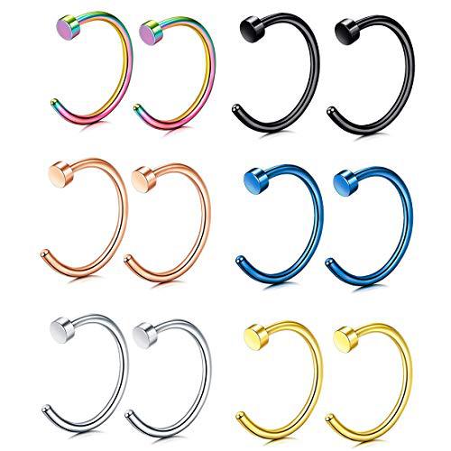 Ig Style Solid Color Stainless Steel Plating 14k Gold Plated Nose Ring