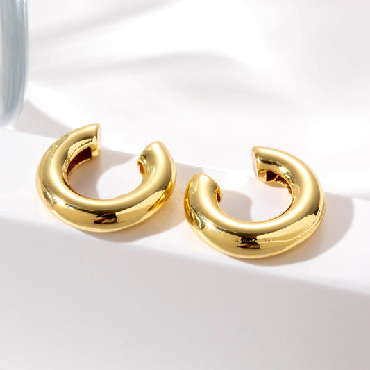 1 Pair Nordic Style Simple Style C Shape Heart Shape Copper Ear Cuffs