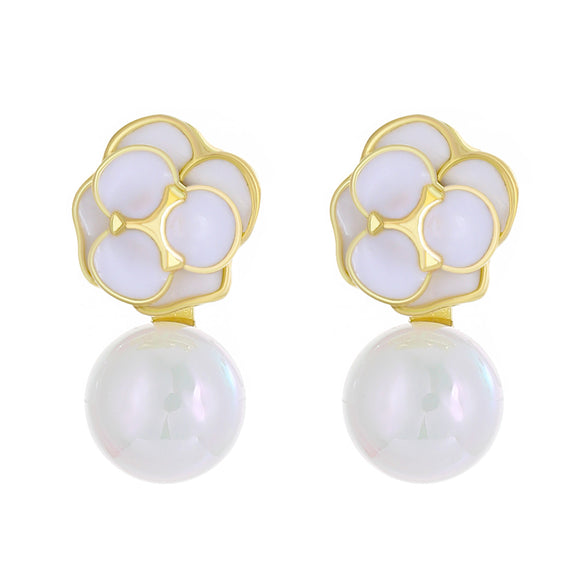 1 Pair Vintage Style Flower Alloy Drop Earrings