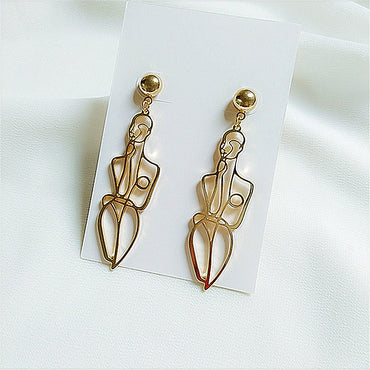 Fashion Solid Color Alloy Plating Women's Drop Earrings 1 Pair