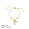 Simple Style Heart Shape Stainless Steel Plating 18k Gold Plated Bracelets Necklace