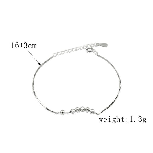 Simple Style Classic Style Solid Color Sterling Silver Plating Silver Plated Bracelets