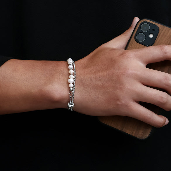 Simple Style Classic Style Solid Color Stainless Steel Irregular Bracelets