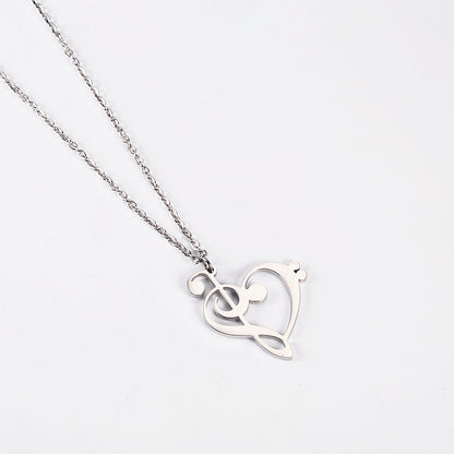 Wholesale Simple Style Heart Shape Stainless Steel Plating Gold Plated Pendant Necklace