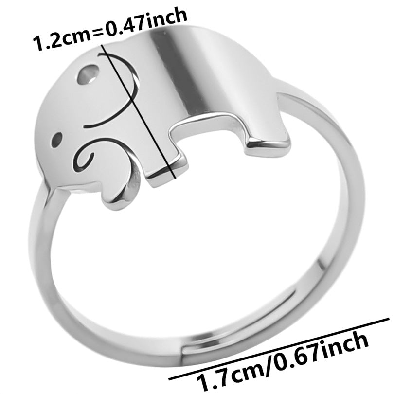 Basic Classic Style Color Block Stainless Steel Rings