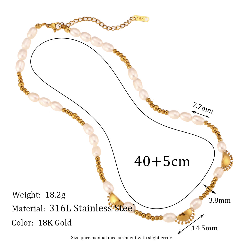 Vintage Style Simple Style Round Stainless Steel Plating 18k Gold Plated Bracelets Necklace