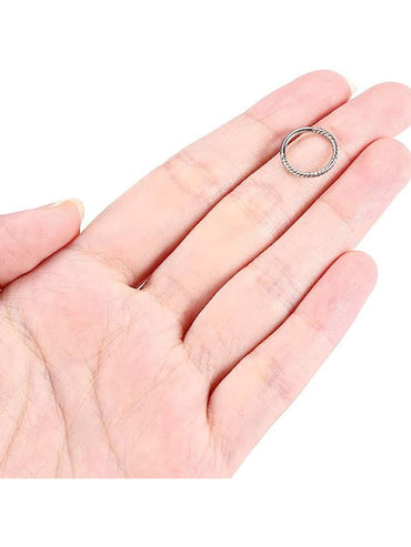 Vintage Style Solid Color Stainless Steel Titanium Steel Plating 18k Gold Plated Nose Ring