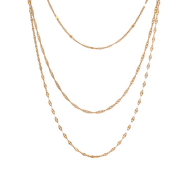 Simple Style Solid Color Titanium Steel Plating Chain 18k Gold Plated Necklace