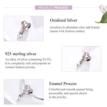 Casual Dog Heart Shape Sterling Silver Enamel Jewelry Accessories
