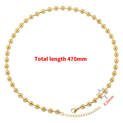 Casual Vintage Style Simple Style Solid Color Copper 18k Gold Plated Bracelets Necklace In Bulk