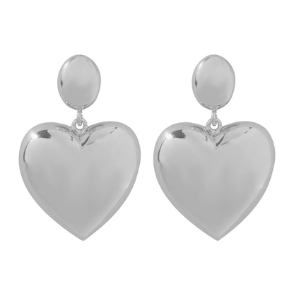 1 Pair Modern Style Simple Style Heart Shape Alloy Drop Earrings