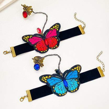 Vintage Style Butterfly Cloth Plating Women's Bracelets