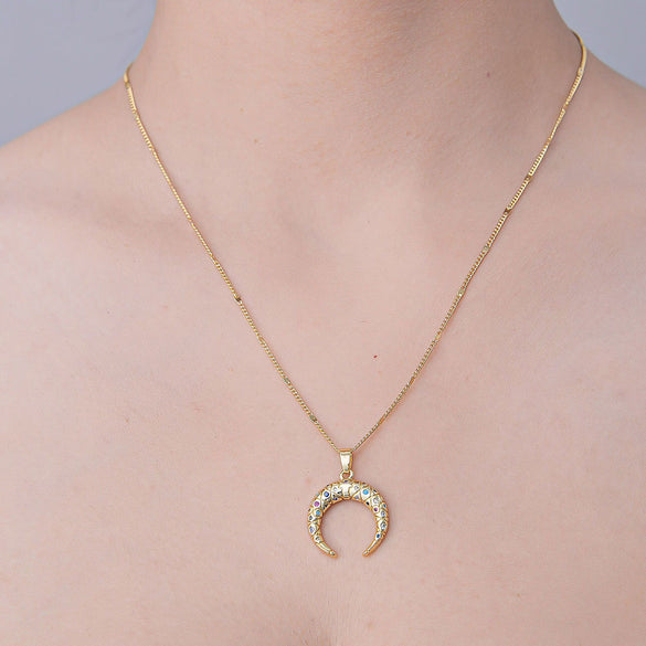 Wholesale Simple Style Tree Heart Shape Butterfly Stainless Steel Titanium Steel Polishing Plating Inlay Zircon Pendant Necklace