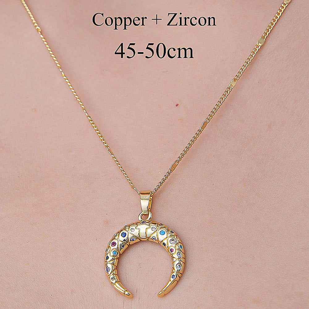 Wholesale Simple Style Tree Heart Shape Butterfly Stainless Steel Titanium Steel Polishing Plating Inlay Zircon Pendant Necklace