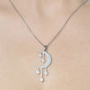 Wholesale Simple Style Clouds Star Moon Stainless Steel Titanium Steel Polishing Plating Pendant Necklace
