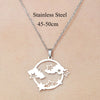 Wholesale Simple Style Clouds Star Moon Stainless Steel Titanium Steel Polishing Plating Pendant Necklace