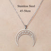 Wholesale Simple Style Clouds Star Moon Stainless Steel Titanium Steel Polishing Plating Pendant Necklace