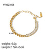 304 Stainless Steel 18K Gold Plated Modern Style Geometric Plating Bracelets