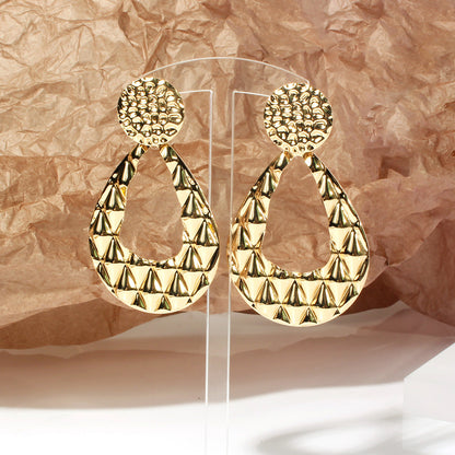 1 Pair Elegant Water Droplets Alloy Earrings