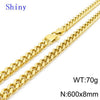 Hip-hop Retro Solid Color Titanium Steel Chain Necklace