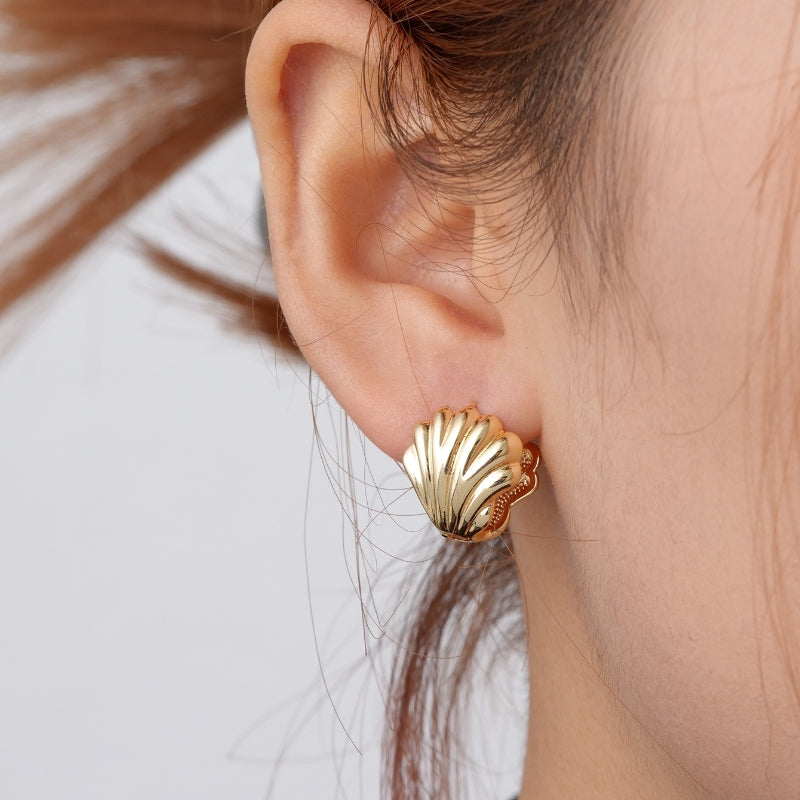 1 Pair Simple Style Geometric Heart Shape Plating Copper Ear Studs