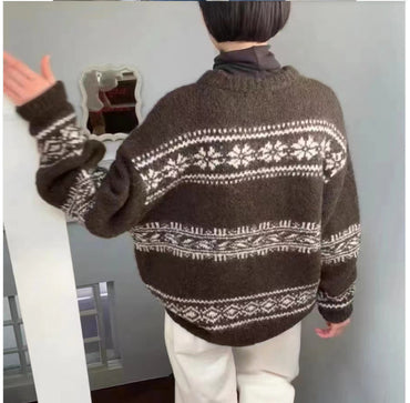 Women's Sweater Long Sleeve Sweaters & Cardigans Casual Snowflake
