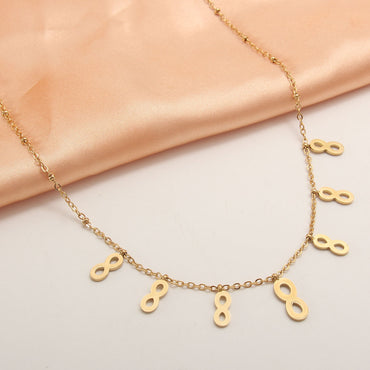 Wholesale Simple Style Solid Color Heart Shape Symbol Stainless Steel Plating 18k Gold Plated Gold Plated Necklace